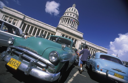the capitolio National in the city of Havana on Cuba in the caribbean sea.のeditorial素材