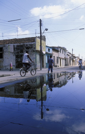 the old town of cardenas in the provine of Matanzas on Cuba in the caribbean sea.のeditorial素材