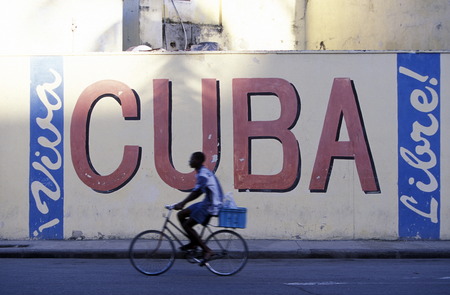 a street in the old town of the city Havana on Cuba in the caribbean sea.のeditorial素材
