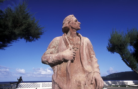 the Monument of Christpher Columbus in the Village of Baracoa on Cuba in the caribbean sea.のeditorial素材