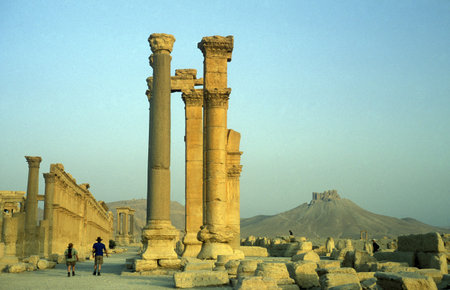 the Roman Ruins of Palmyra in Palmyra in the east of Syria.
