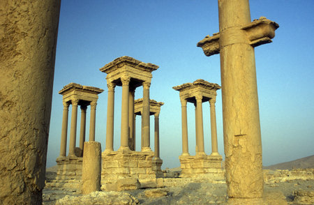 the Roman Ruins of Palmyra in Palmyra in the east of Syria.