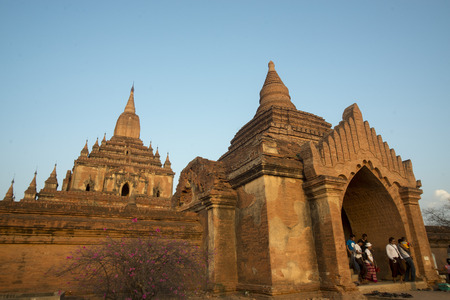 the That byin nyu Temple in Bagan in Myanmar in Southeastasia.のeditorial素材