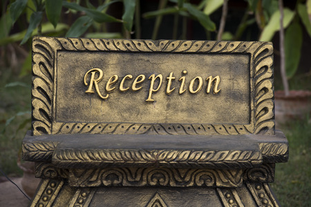 ta Hotel Reception in Bagan in Myanmar in Southeastasia.の写真素材