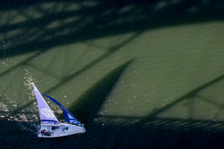 a boat on the Douro River in Ribeira in the city centre of Porto in Porugal in Europe.