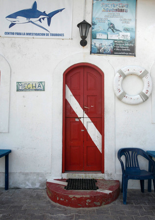 the village on the Gran Roque Island at the Los Roques Islands in the caribbean sea of Venezuela.のeditorial素材