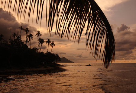 a beach at the village of choroni on the caribbean coast in Venezuela.