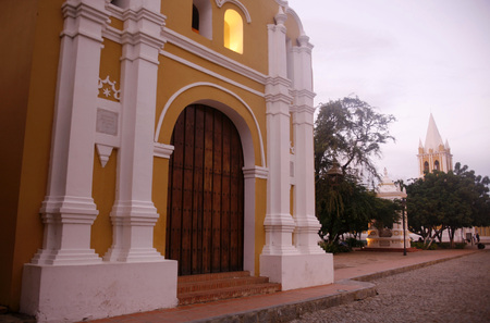 a colonial church in the town of Coro in the west of Venezuela.のeditorial素材