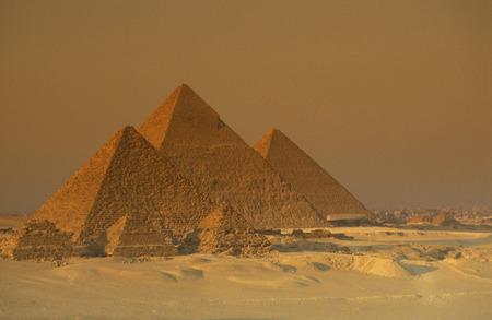 the pyramids pf giza near the city of Cairo the capital of Egypt in north africaのeditorial素材
