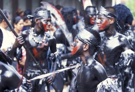 a traditional Festival in December in the town of Dalawella at the westcoast of Sri Lanka in Asien.のeditorial素材