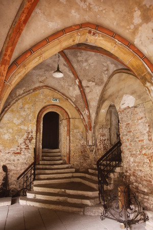 the inside of the Dom in the old town in the city of riga in latvia in the baltic region in europe.のeditorial素材