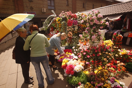 the Riga Centralmarket in the city of riga in latvia in the baltic region in europe.のeditorial素材