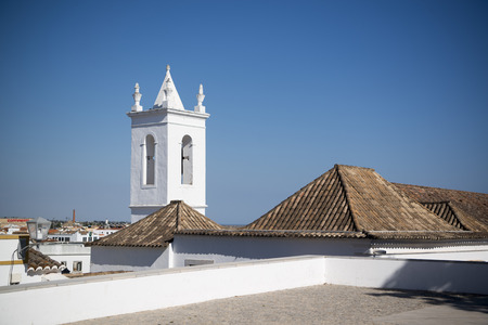  the old town of Tavira at the east Algarve in the south of Portugal in Europe.の写真素材