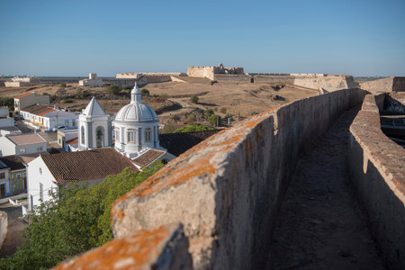 The Forte Sao Sebastiao in the town of Castro Marim at the east Algarve in the south of Portugal in...