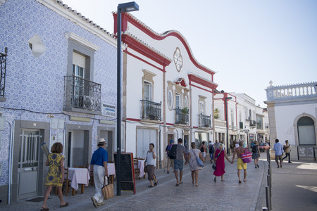 the old town of Tavira at the east Algarve in the south of Portugal in Europe.のeditorial素材