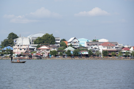 the city centre at the Lake Phayaol in the city of Phayao in North Thailand.のeditorial素材