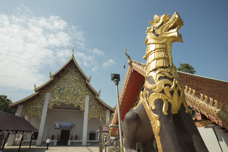 the wat Si Khom Kham in the city of Phayao in North Thailand.のeditorial素材