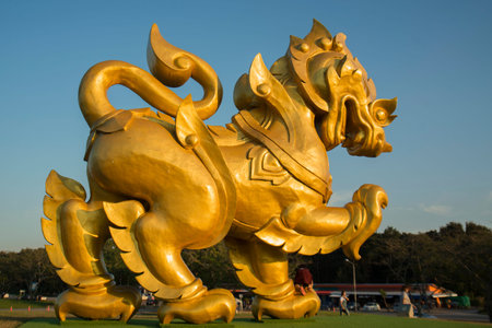 the singha at the singha Park near the city Chiang Rai in North Thailand.