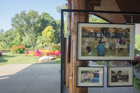 the Doi Tung Royal Villa at the village of  Doi Tung north of the city of Chiang Rai in North Thailand.のeditorial素材