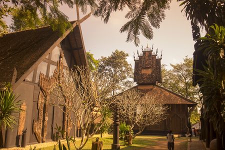 the Baandam Museum in the village of Muang in the north of the city Chiang Rai in North Thailand.のeditorial素材