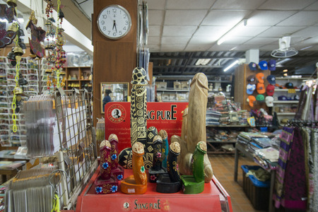 the shop at the house of opium museum at the Golden Triangle of Thailand, Myanmar and Laos in the town of  Sop Ruak at the mekong river in the golden triangle in the north of the city Chiang Rai in North Thailand.のeditorial素材