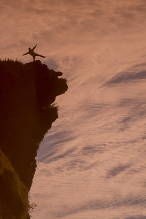 People enjoy at the Cliff of Phu Chi Fa in the Chiang Rai Province in North Thailand.のeditorial素材