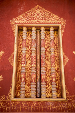 the wat Sensoukaram in the town of Luang Prabang in the north of Laos in Southeastasia.のeditorial素材