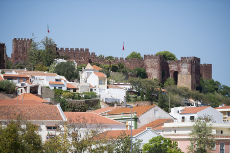 the Castelo in the old Town of Silves at the Algarve of Portugal in Europe.のeditorial素材