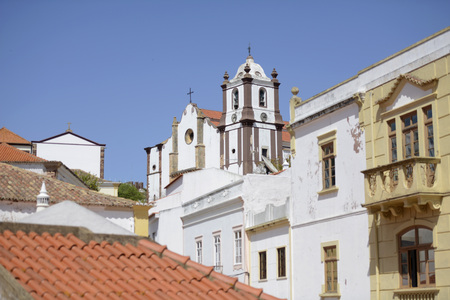 the catedral Se in the old Town of Silves at the Algarve of Portugal in Europe.のeditorial素材