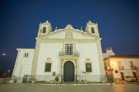the church Igreja de santa maria in the city of Lagos at the Algarve of Portugal in Europe.のeditorial素材