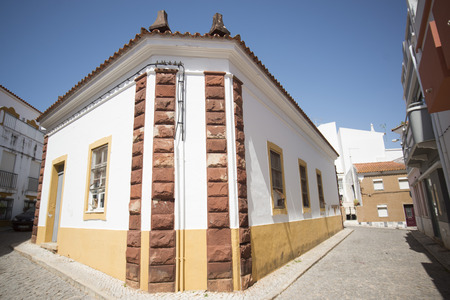 a alley in the old Town of Silves at the Algarve of Portugal in Europe.のeditorial素材