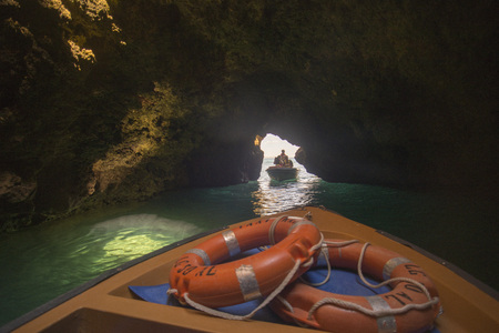 a landscape at the rocks of Ponta da Piedade near Lagos and Luz at the Algarve of Portugal in Europe.のeditorial素材