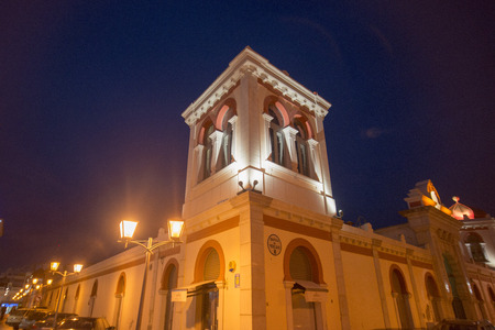 the markethall in the old town of Loule at the Algarve of Portugal in Europe.のeditorial素材