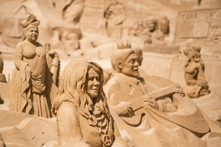 the Sand City or Sand Sculpture Festival FIESA at the Village of Pera at the Algarve of Portugal in Europe.のeditorial素材
