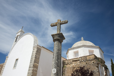 the church Convento do Santo Antonio in the town of Loule at the Algarve of Portugal in Europe.のeditorial素材