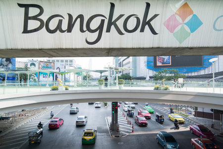 the new Siam Square in the city of Bangkok in Thailand.  Thailand, Bangkok, November, 2017