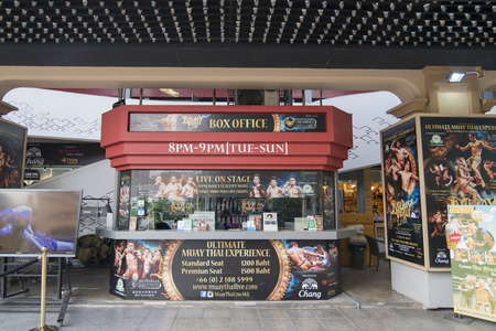 muay Tahi boxing show at the Asiatique Riverfront Nightmarket in the city of Bangkok in Thailand.  Thailand, Bangkok, November, 2017のeditorial素材