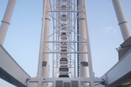 the Ferris Wheel at the Asiatique Riverfront Nightmarket in the city of Bangkok in Thailand.  Thailand, Bangkok, November, 2017のeditorial素材