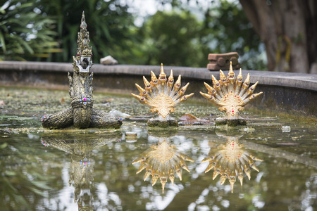 the wat khao Angkhan south of the city of Buriram in the province of Buri Ram in Isan in Northeast thailand.の写真素材