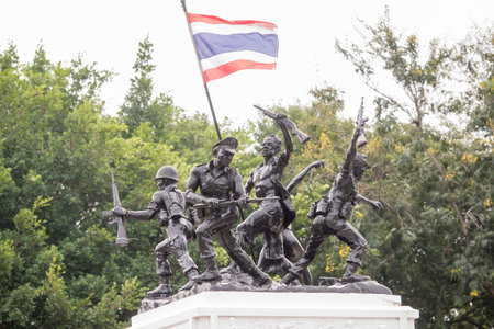 the Rao Su Monument at the town of Non Din Daeng south of the city of Buriram in the province of...