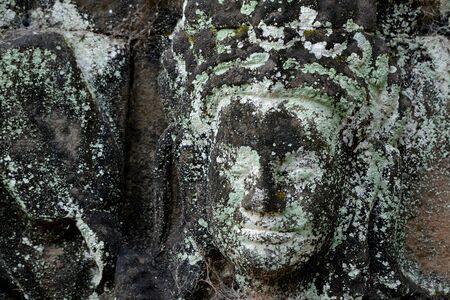 The Temple Terrace of Elephants in the Temple City of Angkor near the City of Siem Reap in the west of Cambodia.   Cambodia, Siem Reap, April 2014のeditorial素材