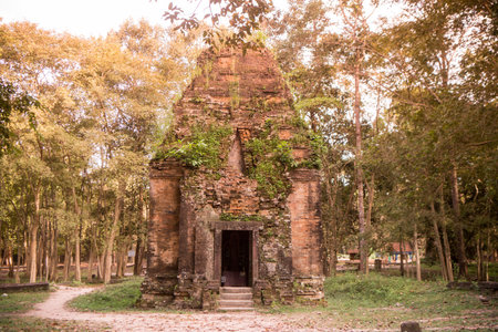 the khmer ruins of the Sambor Prei Kuk Ruins north of the city of Kampong Thom of Cambodia. ...