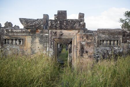 the Khmer Temples of Prsat Preah Vihear north of the town Sra Em in the province of Preah Vihear in Northwest Cambodia.  Cambodia, Sra Em, November, 2017,のeditorial素材