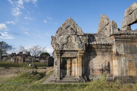 the Khmer Temples of Prsat Preah Vihear north of the town Sra Em in the province of Preah Vihear in Northwest Cambodia.  Cambodia, Sra Em, November, 2017,のeditorial素材