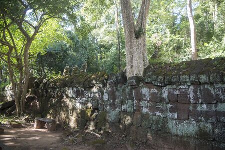 the Khmer Temples of Koh Ker east of the Town of Srayong west of the city Preah Vihear in Northwaest Cambodia.  Cambodia, Sra Em, November, 2017,のeditorial素材