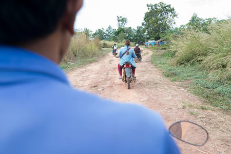 the road to the house of Pol Pot in the jungle on the Dangrek Mountain range near the town of Choam...