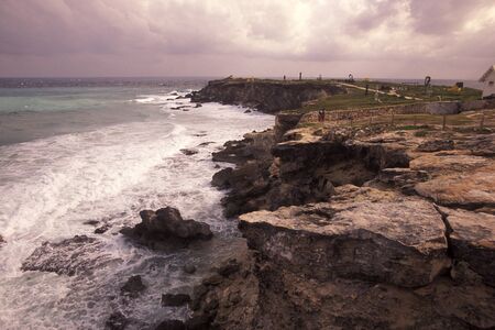 the Punta Sur on Isla Mujeres near the city of Cancun on Yucatan in the Province Quintana Roo in Mexico in Central America.     Mexico, Isla Mujeres, January 2009.のeditorial素材