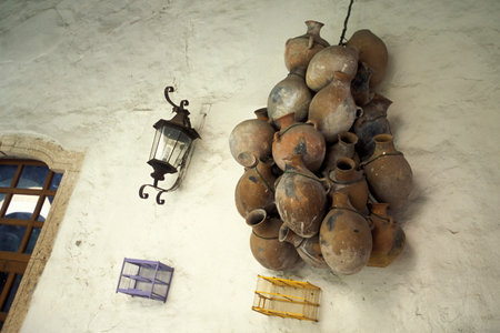deco in a restaurant in the colonial and old town of Valladolid on Yucatan in the Province Quintana...