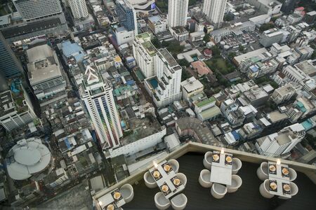 the view from the Baiyoke sky Hotel in the city of Bangkok in Thailand in Southeastasia.  Thailand, Bangkok, November, 2018のeditorial素材