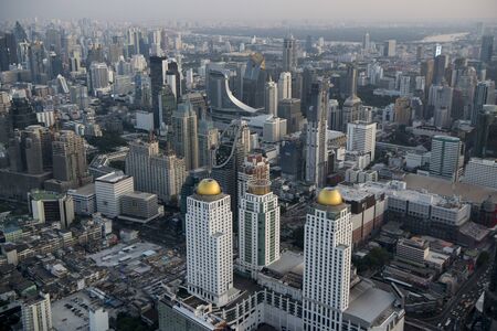 the view from the Baiyoke sky Hotel in the city of Bangkok in Thailand in Southeastasia.  Thailand, Bangkok, November, 2018のeditorial素材